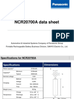 Panasonic - NCR20700A Specification Datasheet