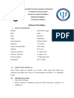 Evaluación psicológica de Jossiel Flores de 6 años con CI promedio y habilidades verbales superiores