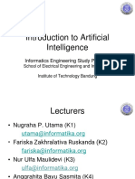Introduction To Artificial Intelligence: Informatics Engineering Study Program