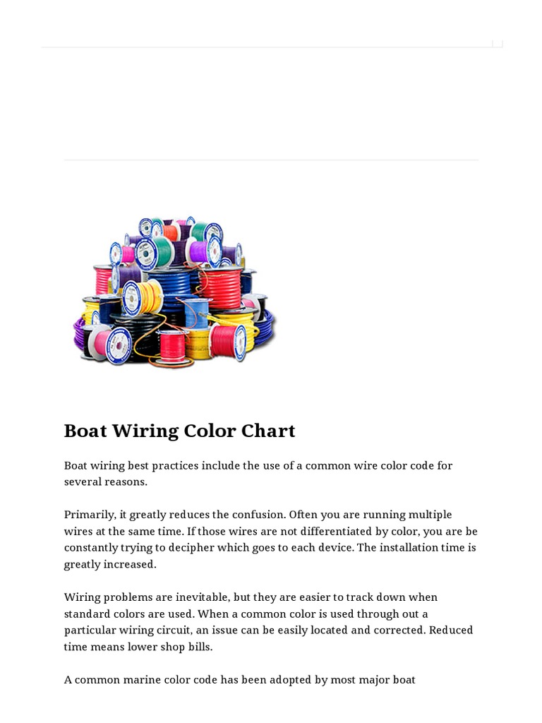 Boat Wiring Color Chart BoatWiring PDF Color Electrical Wiring
