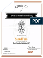 Certification Cpanel Professional Certification CPP Samuelbflynn