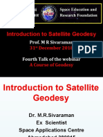 Introduction To Satellite Geodesy: Prof. M R Sivaraman
