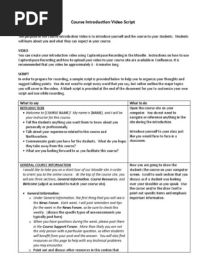 Course Introduction Video Script