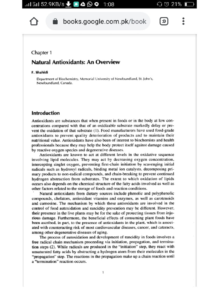 Antioxidant Book PDF