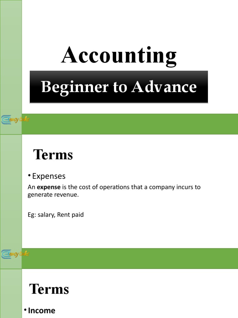 Accounting Beginner To Advance PDF