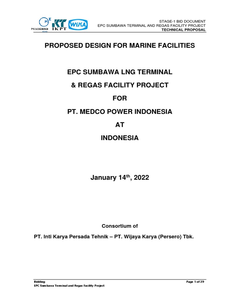 EPC Sumbawa LNG Terminal & Regas Facility Project Proposed Design | PDF ...