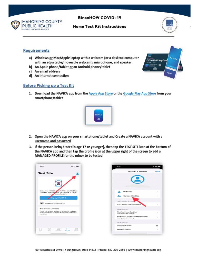 BinaxNOW Home Test Kit Instructions PDF