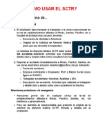 Como Usar en Sctr en Caso de Un Accidente Laboral