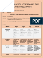 Religious Education 4 Performance Task: Interview Presentation