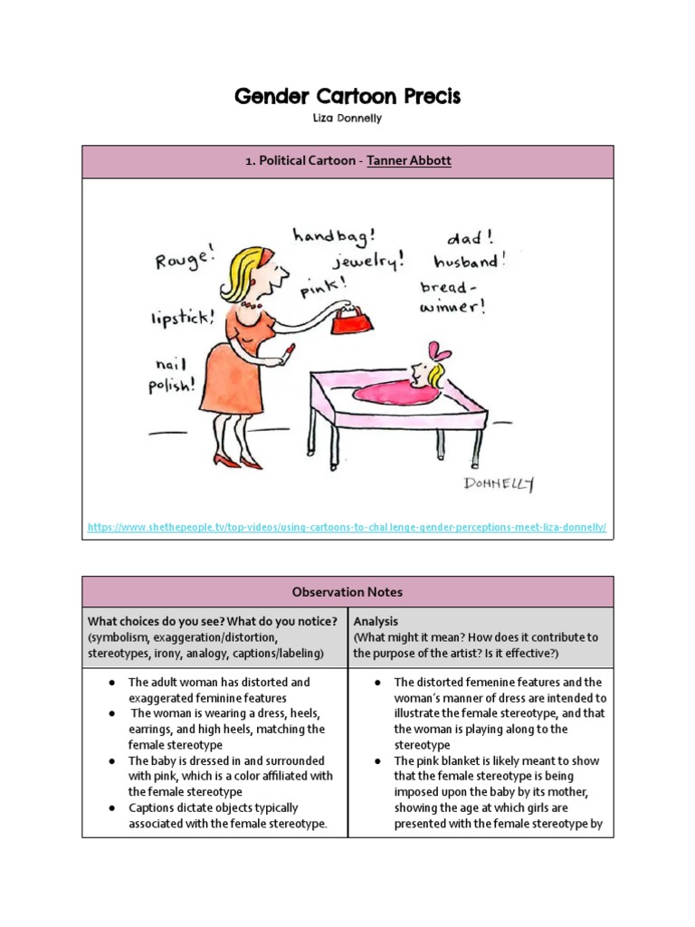 Challenging Gender Stereotypes in Cartoons | PDF | Stereotypes | Gender ...