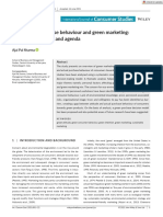 Consumers' Purchase Behaviour and Green Marketing: A Synthesis, Review and Agenda