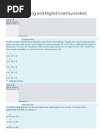 ELE313T: Analog and Digital Communication: Question Text