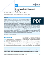 Measurement of Symphysis Pubis Distance in Computed Tomography