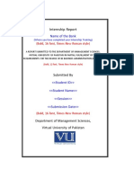 Internship Report Format 7