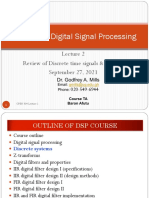 CPEN 304 Lecture 2 Review of Discrete Signals & Systems