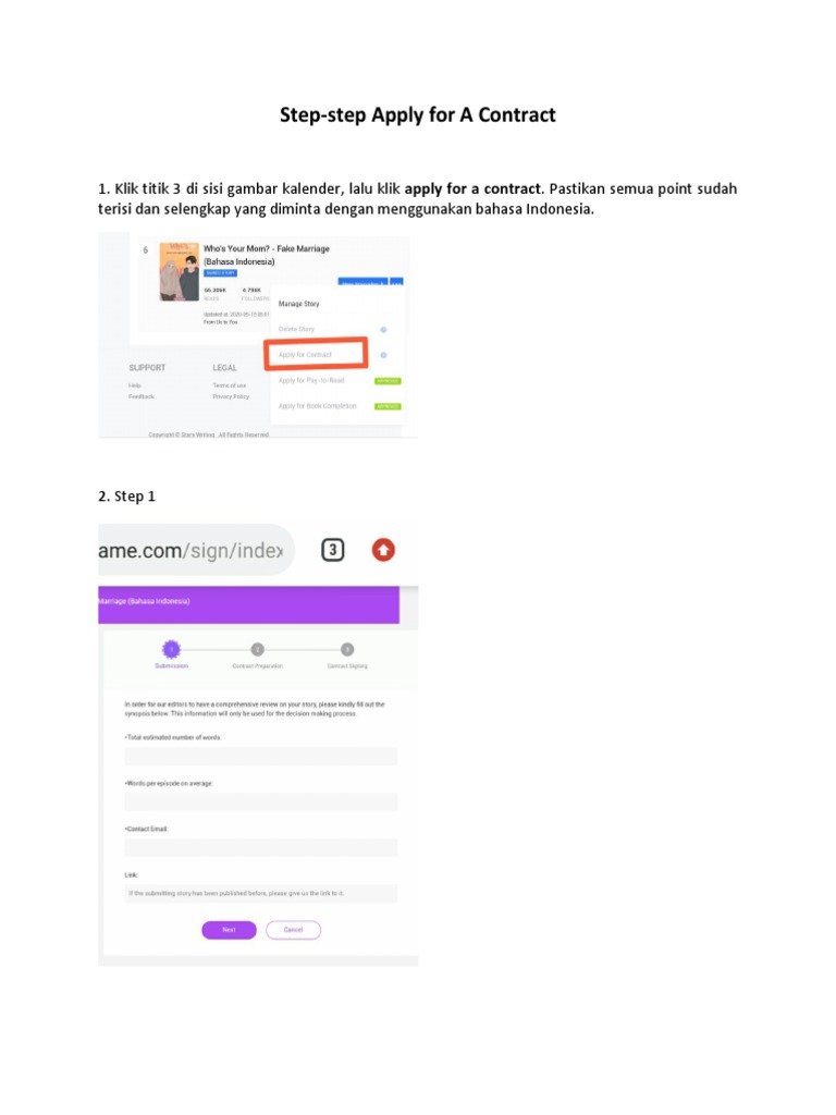 Step Apply For A Contract Pdf