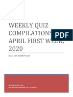Weekly Quiz Compilations, April First Week, 2020