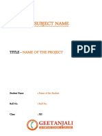 Project Template Computer Science
