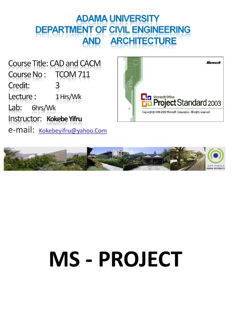 Ms-Project Presentation One What Is A Project | PDF | Project ...