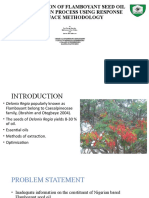 Optimization of Flamboyant Seed Oil Extraction Process Using Response Surface Methodology