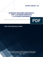 CEDIPRE - As autridades reguladoras independentes - legitimidade democrática vs legitimidade procedimental - Pedro Filipe Gonçalves da Rocha