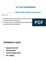 Aim of The Experiment: Linear Variable Differential Transformer