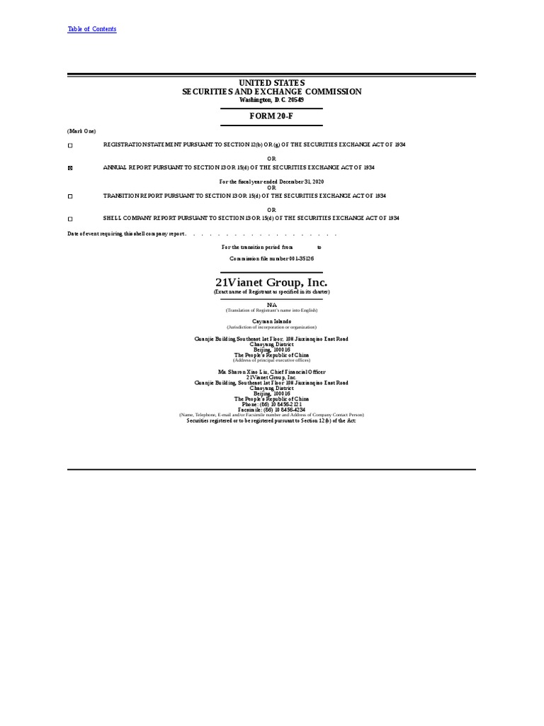 21vianet Group, Inc.: United States Securities and Exchange Commission ...