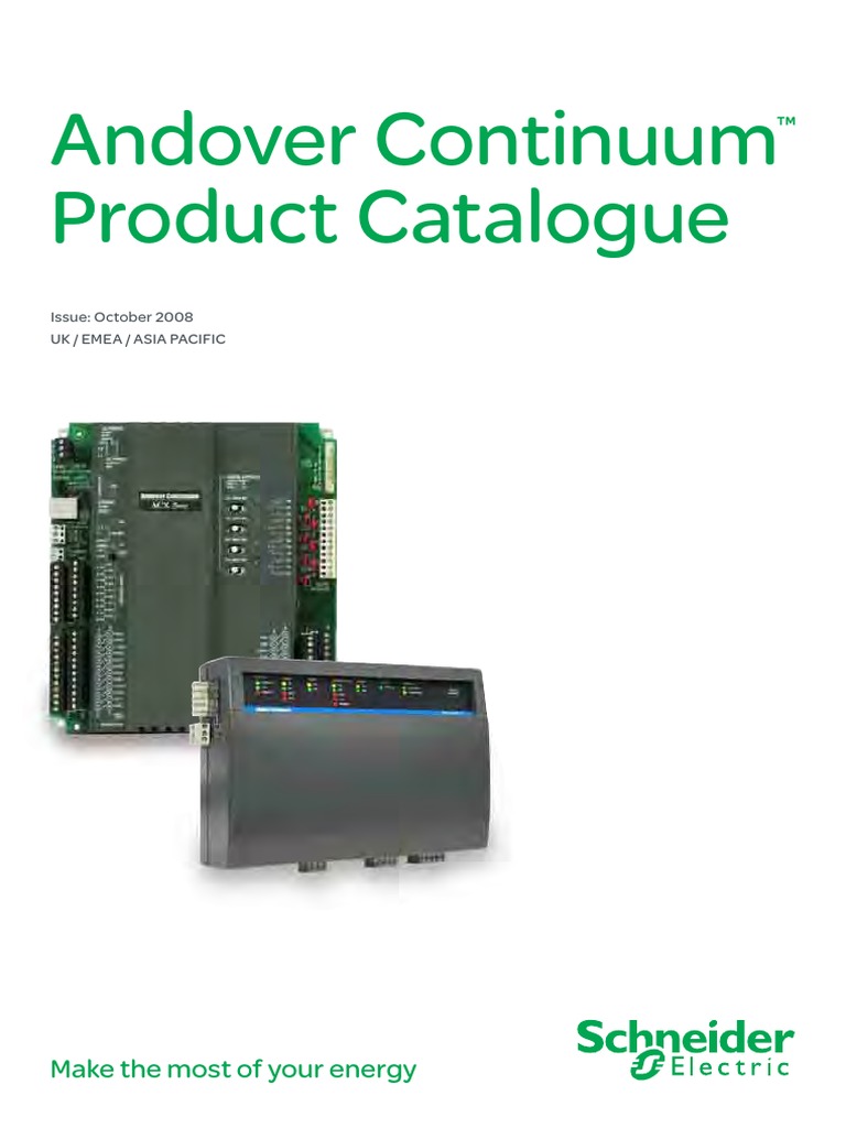 Andover Continuum Product Catalog | PDF | Computer Network | World Wide Web