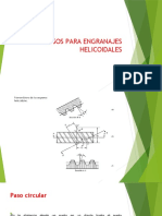 Pasos para Engranajes Helicoidales