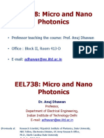 ELL738: Micro and Nano Photonics