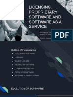 Licensing, Proprietary Software and Software As A Service