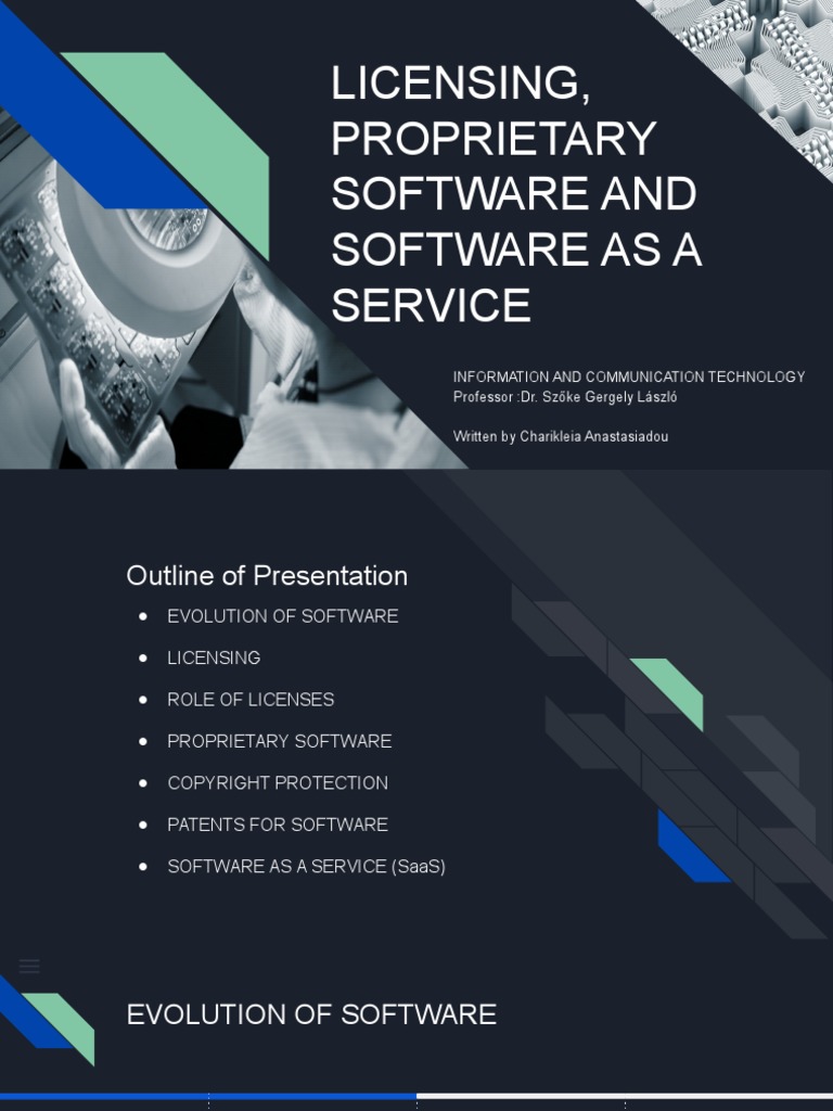 Licensing, Proprietary Software and Software As A Service | PDF ...