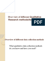 Overview of Different QLT Research Methods