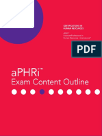 Aphri Exam Content Outline