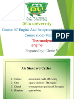 Dilla University: Course: IC Engine and Reciprocating Machine Course Code:-Meng 4272