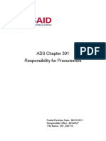 ADS Chapter 301 Responsibility For Procurement