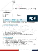Grade - 9: Login Time (15 Mins) Reading Time (15 Mins) Exam Time (90 Mins) Upload Time (10 Mins) Closing Time