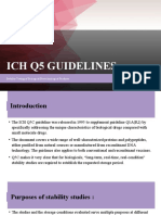 Ich Q5 Guidelines: Stability Testing of Biological/Biotechnological Products