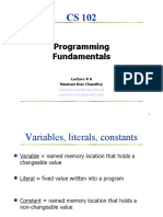 Programming Fundamentals: Lecture # 6 Nauman Riaz Chaudhry