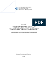 The Importance of Staff Training in the Hotel Industry: A Case Study of Renaissance Shanghai Yuyuan Hotel