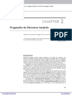 Pragmatics in Discourse Analysis: More Information