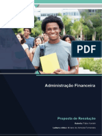 Administração Financeira: Proposta de Resolução