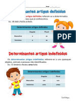Determinantes Artigos, Sinónimos - Português