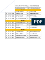 Jadwal Pertandingan Catur Rabu