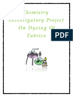 Chemistry Investigatory Project On Dyeing of Fabrics For Class 12