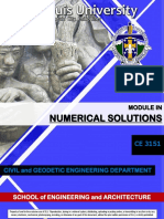 CE 3151 Numerical Solutions