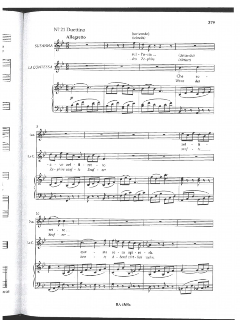 Sull'Aria Duett Figaros Bryllup PDF