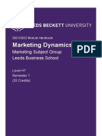 Marketing Dynamics - Module Handbook 2021-22 Sem 1
