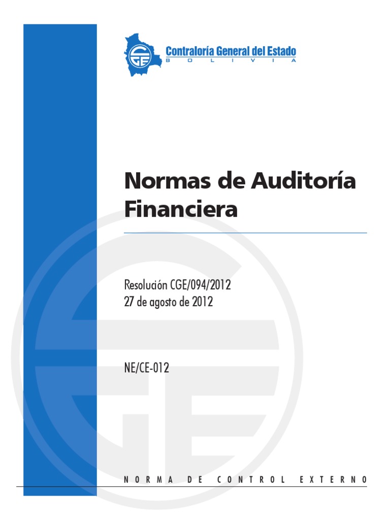 Tema 5 - 2 Normas de Auditoria Financiera | PDF | Auditoría | Contralor