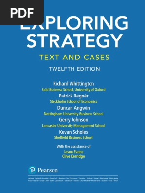 Exploring Strategy: Text and Cases 12th Ed. | PDF